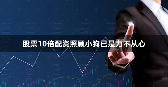 股票10倍配资照顾小狗已是力不从心