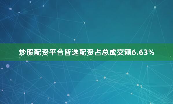 炒股配资平台皆选配资占总成交额6.63%